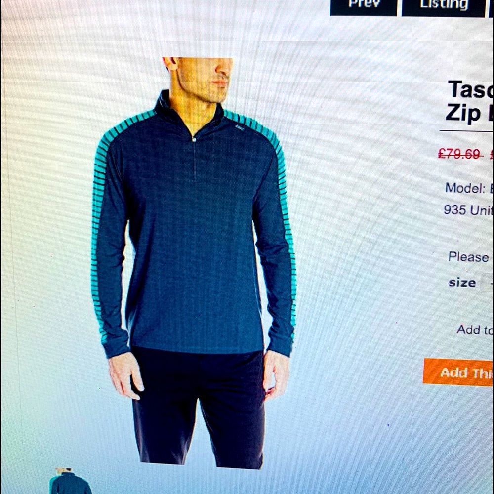 TASC 1/4 zip Long discontinued style ( 2015?)